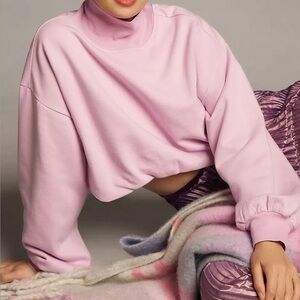 Anthropologie Pilcro Pink Mock Neck Sweatshirt – Like New